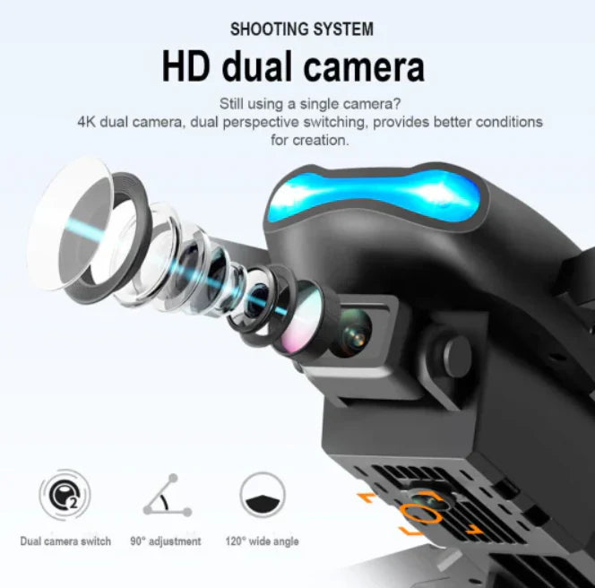 E99 Drone Camera | Foldable HD Dual Camera Drone with WiFi Control