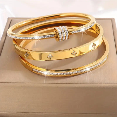 Stainless Steel Bracelet Set for Women | Elegant & Chic