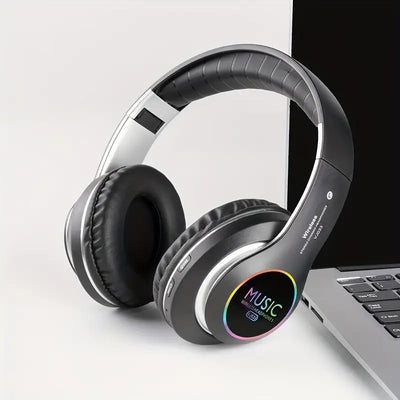 Wireless Headphones Lightweight Foldable with Mic & Hi-Fi Bass