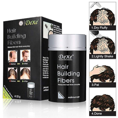 Dexe Hair Building Fibers with Natural Hair Fibers Spray