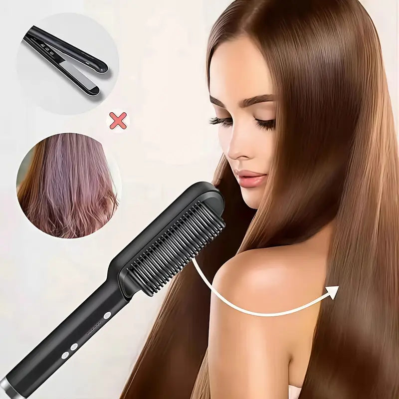 2 in 1 Best Hair Straightener Brush | Mini Hair Straightener Tool